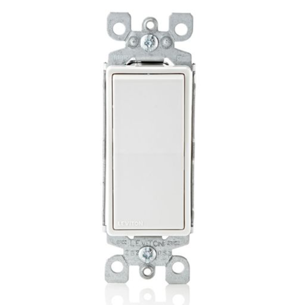 interruptor sencillo 4 vías decora leviton blanco