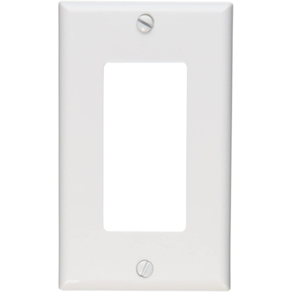 placa decora 1 ventana con tornillos leviton