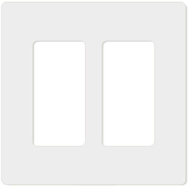 placa decora 2 ventanas sin tornillos leviton