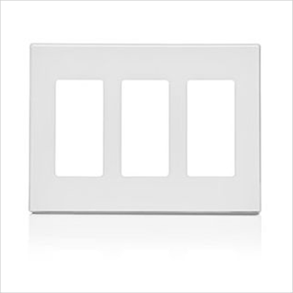 placa decora 3 ventanas leviton
