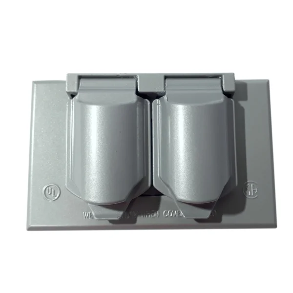 placa doble para intemperie leviton