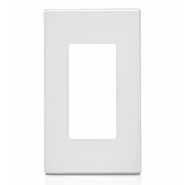 placa decora 1 ventana sin tornillos leviton
