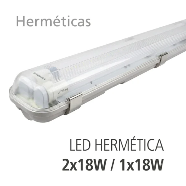 luminaria hermética led ip65 tubo t8