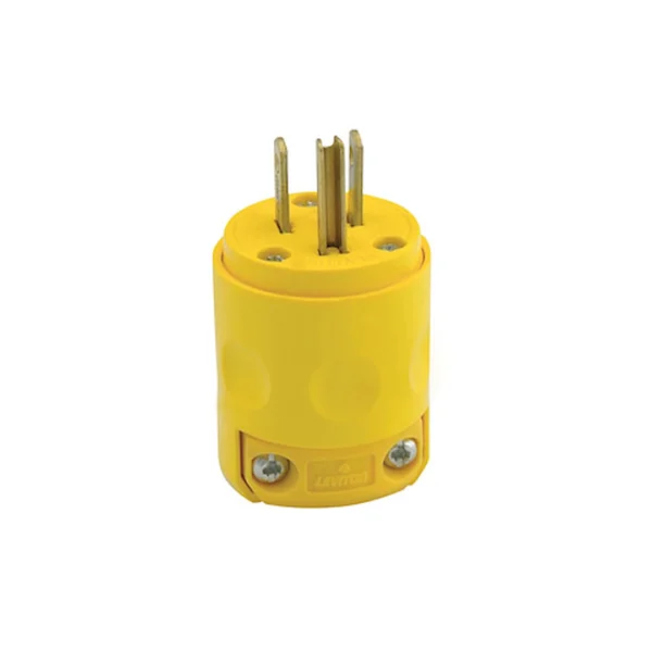 clavija macho con polo a tierra 15a leviton