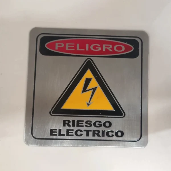 Placa peligro riesgo eléctrico