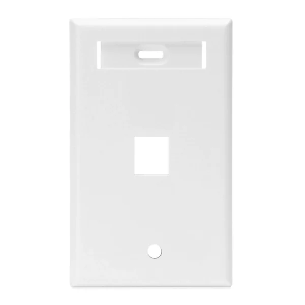 Faceplate para jack RJ45 Leviton QuickPort, alta resistencia a la propagación de la llama.