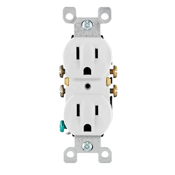 Toma Doble con Polo a Tierra 20A 125V Blanco