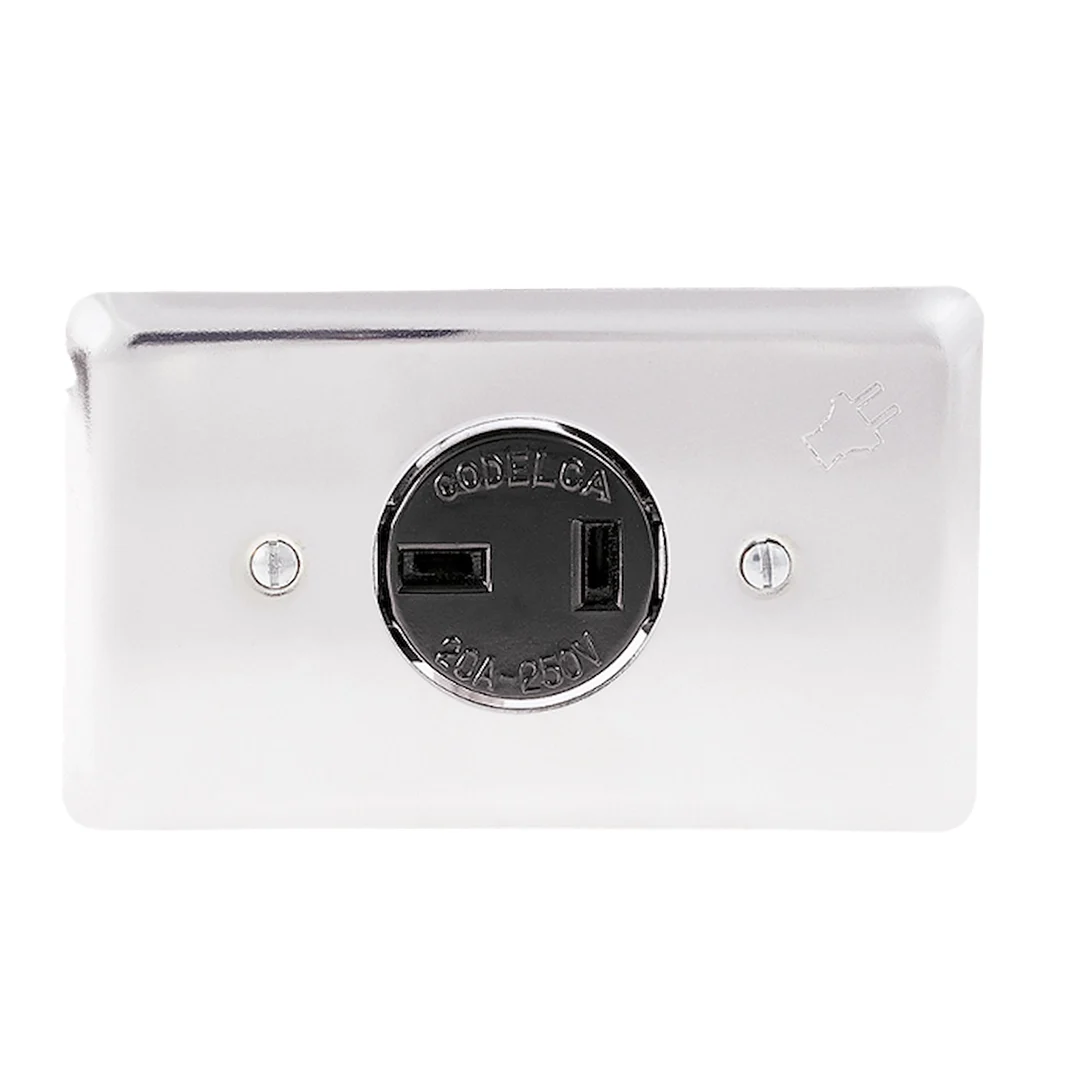 Tomacorriente de Incrustar Bifásico 20A 250V tomacorriente de incrustar bifásico 20A 250V